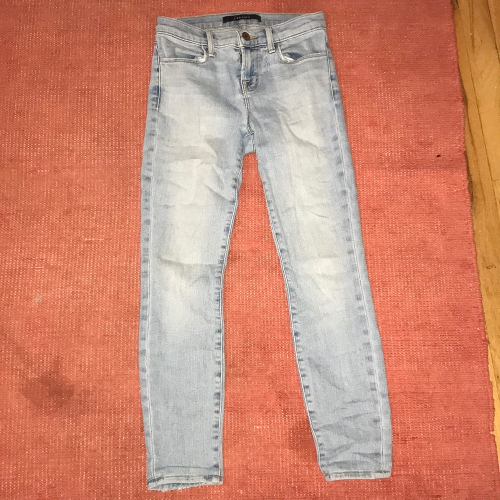 light blue J brand Super skinny beach line